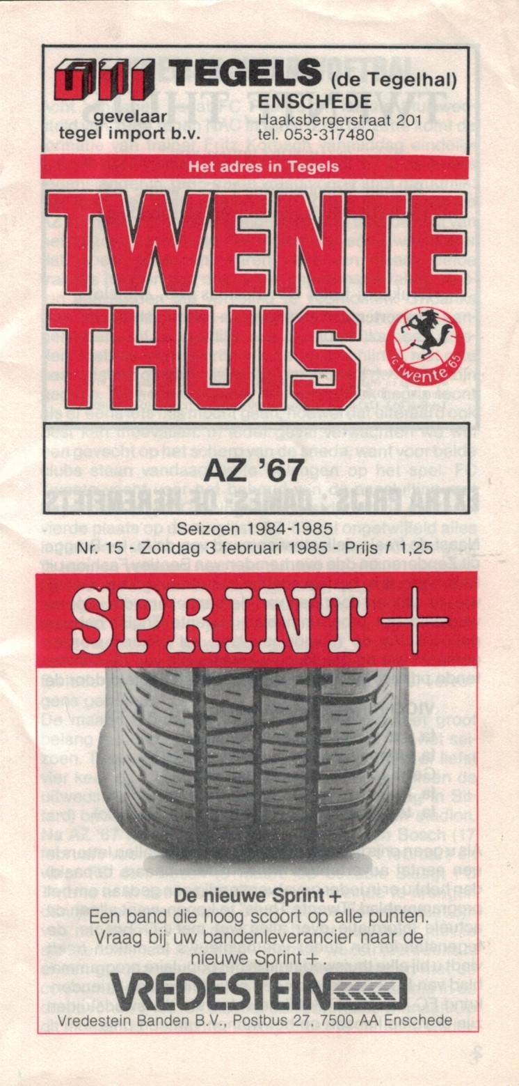 AZ Programma 3-feb-1985 Twente uit